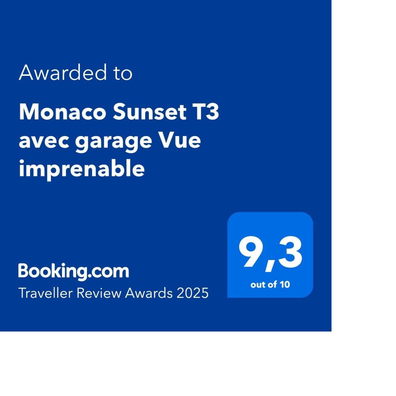 Apartamento Monaco Sunset T3 avec garage Vue imprenable Beausoleil Exterior foto